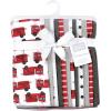 imageHudson Baby Infant Boys Cotton Flannel Burp Cloths 12Pack Bundle Fire Truck One Size