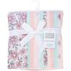 imageHudson Baby Infant Girls Cotton Flannel Burp Cloths 12Pack Bundle Pink Mint Floral One Size