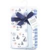 imageHudson Baby Unisex Baby Cotton Flannel Burp Cloths One SizeSunshine and Sailboats