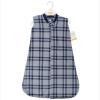 imageHudson Baby Unisex Baby Fleece Sleeping Bag Sack BlanketGray Navy Plaid