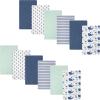 imageHudson Baby Cotton Flannel Burp Cloths 12Pack Bundle Sea Friends One Size