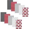 imageHudson Baby Infant Boys Cotton Flannel Burp Cloths 10Pack Fire Truck One Size