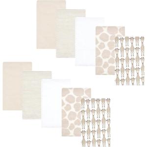 imageHudson Baby Cotton Flannel Burp Cloths 10Pack Giraffe One Size