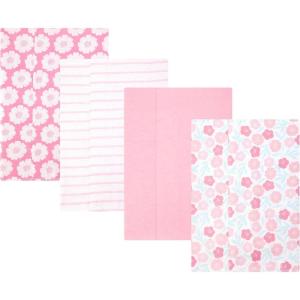 imageHudson Baby Unisex Baby Cotton Flannel Burp Cloths One SizePink Daisies