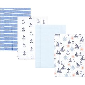 imageHudson Baby Unisex Baby Cotton Flannel Burp Cloths One SizeSunshine and Sailboats