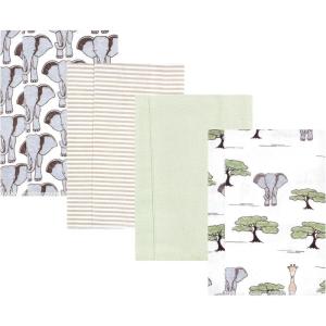 imageHudson Baby Unisex Baby Cotton Flannel Burp Cloths One SizeWild Safari Adventures