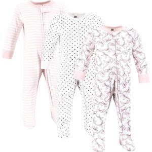 imageHudson Baby Unisex Baby Cotton Sleep and PlayPink Bows