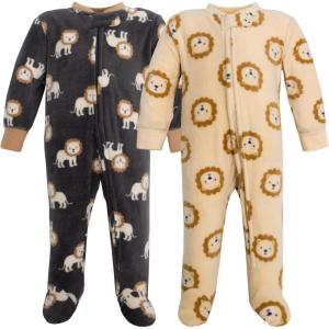 imageHudson Baby Unisex Baby Fleece Sleep and PlayBrave Lion