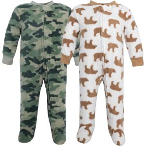 imageHudson Baby Unisex Baby Fleece Sleep and PlayBrown Bear Camo