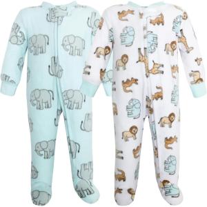 imageHudson Baby Unisex Baby Fleece Sleep and PlayCute Safari