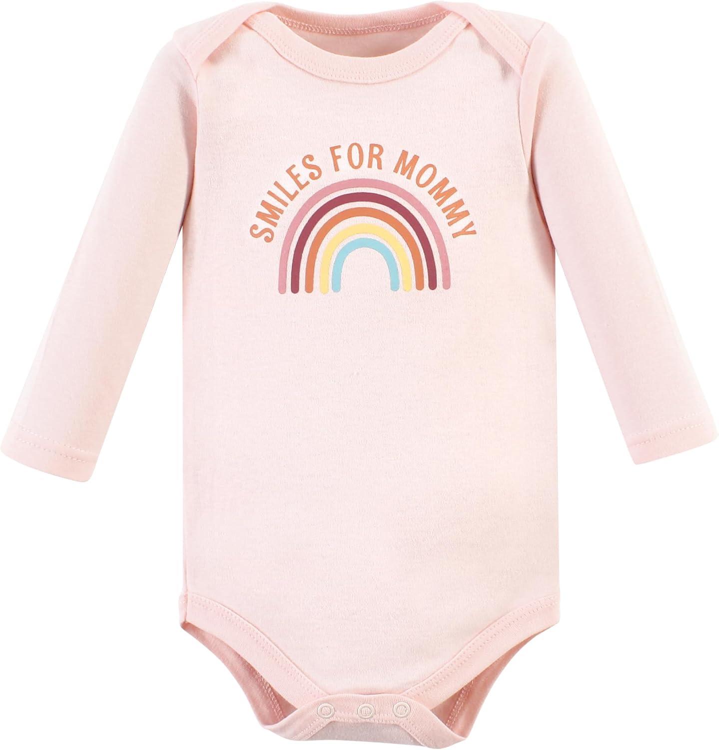 imageHudson Baby Unisex Baby Cotton Bodysuit Pant and Shoe Set Sunshine Rainbows 912 Months