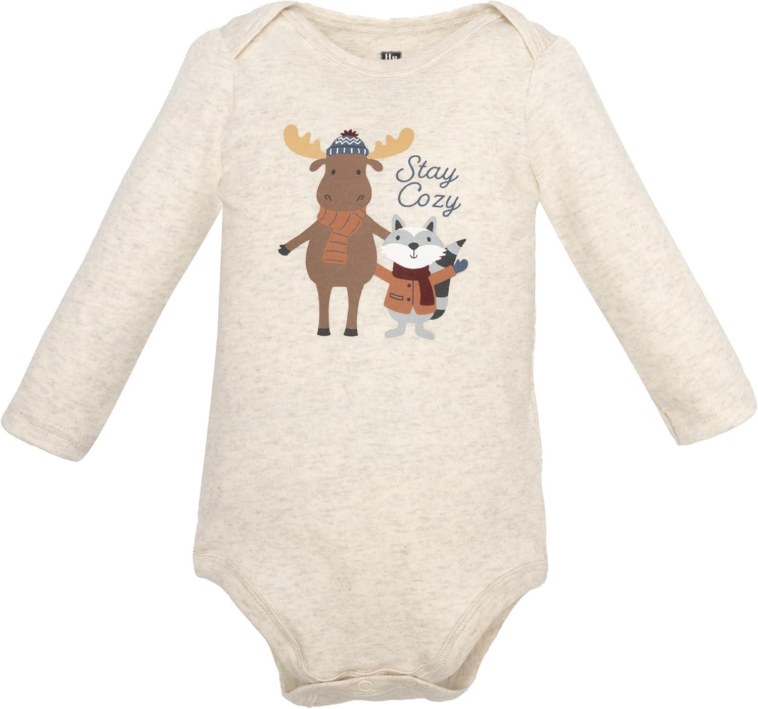 imageHudson Baby Unisex Baby Cotton Bodysuit Pant and Shoe SetStay Cozy