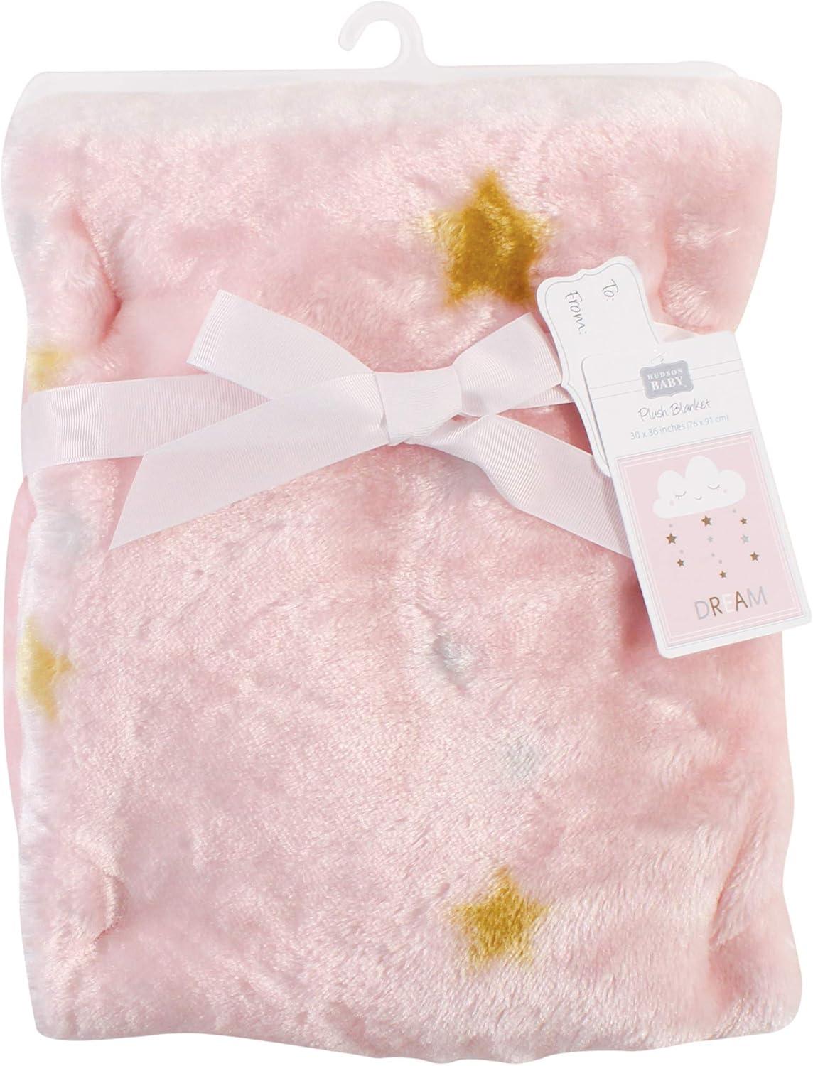 imageHudson Baby Unisex Baby High Pile Plush Blanket Moose Wonderful Time One SizeDream Stars