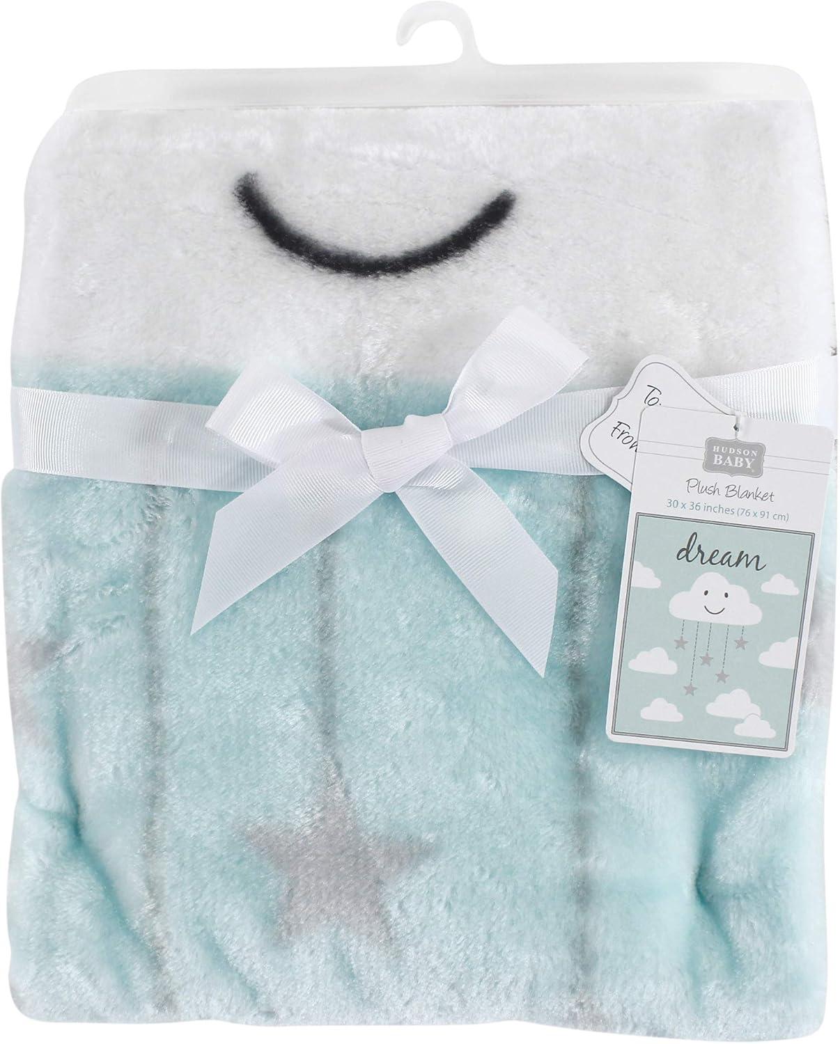 imageHudson Baby Unisex Baby High Pile Plush Blanket Moose Wonderful Time One SizeMint Cloud