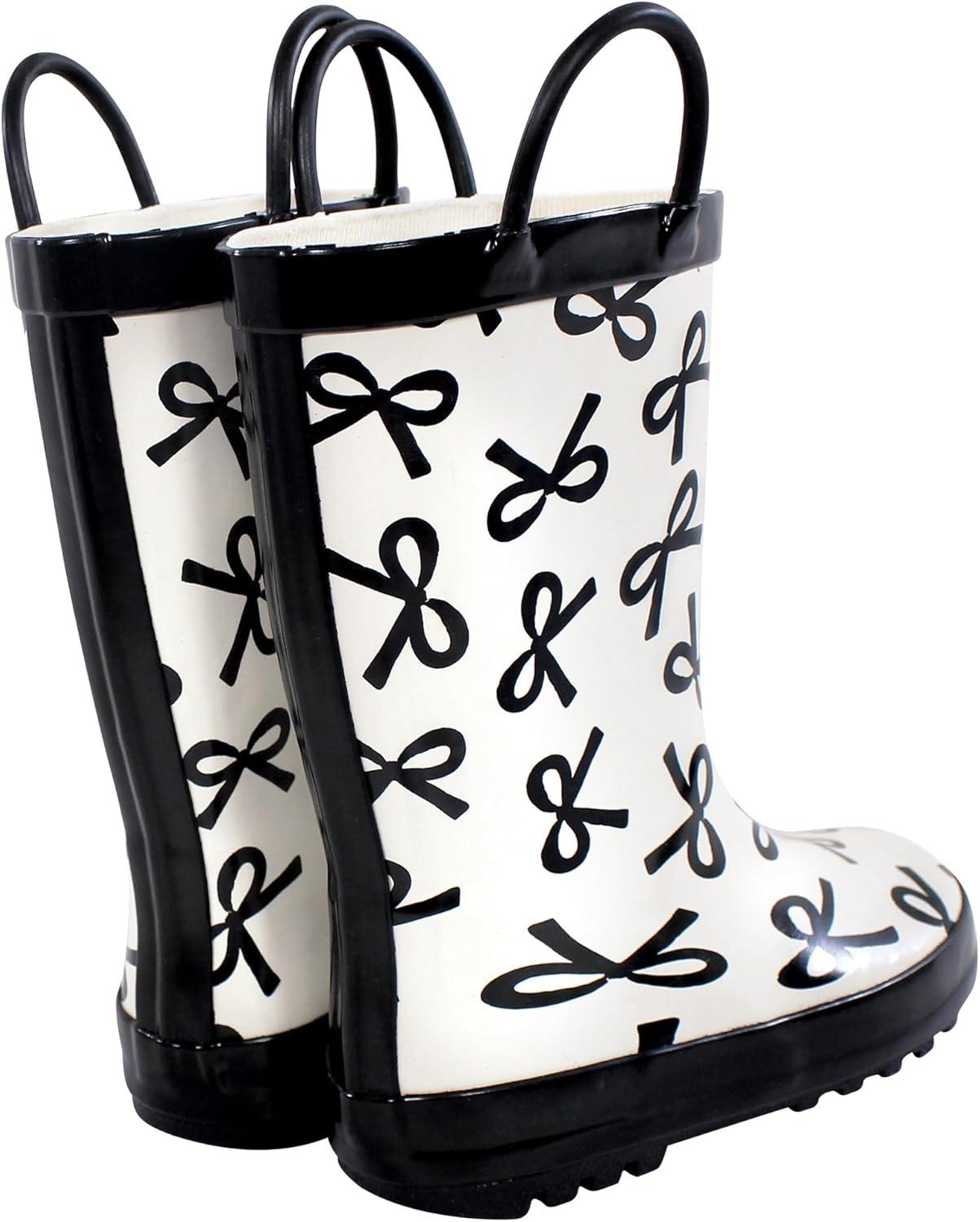 imageHudson Baby Unisex Baby and Toddler Rain BootsBlack Bows