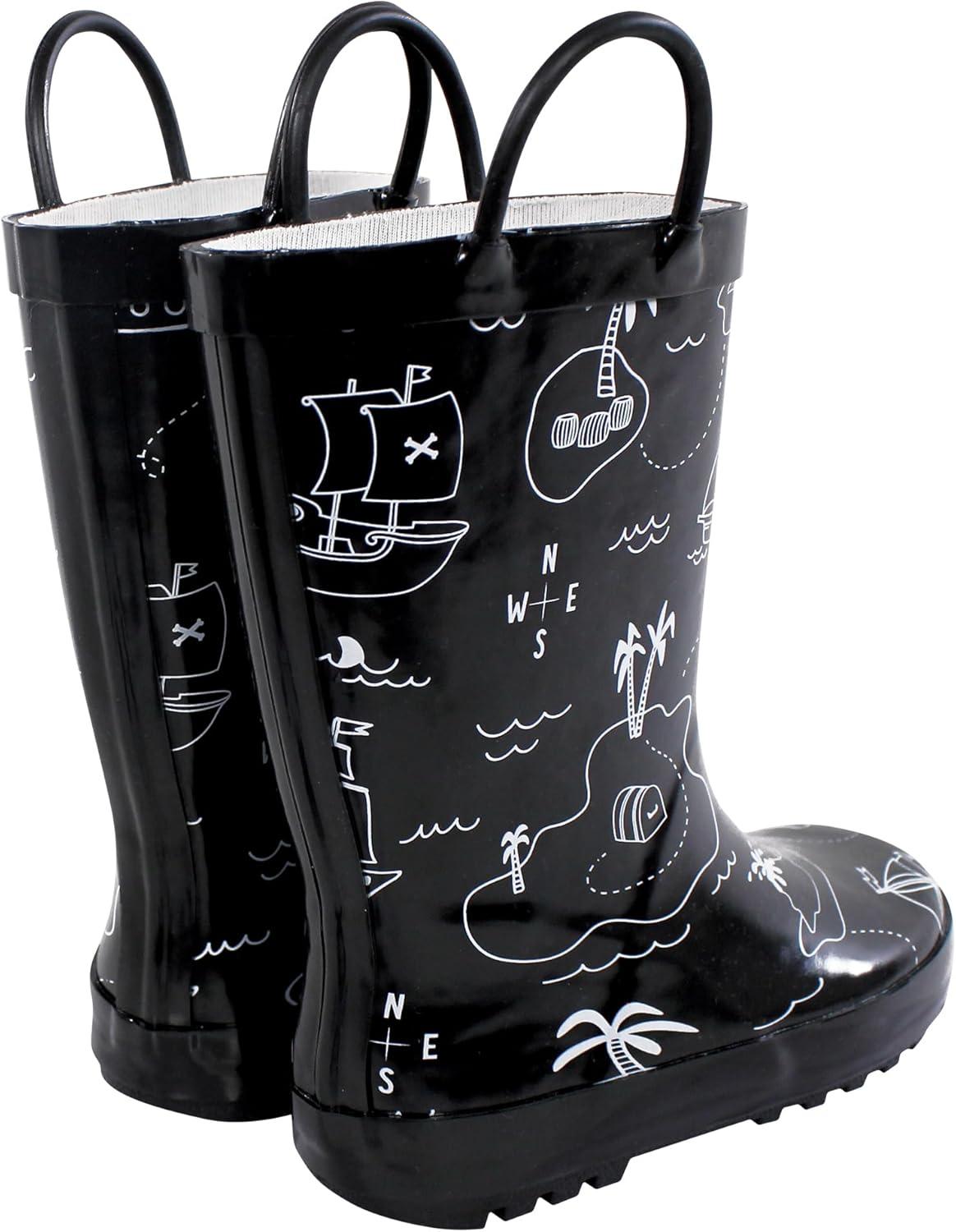 imageHudson Baby Unisex Baby and Toddler Rain BootsFun Pirate