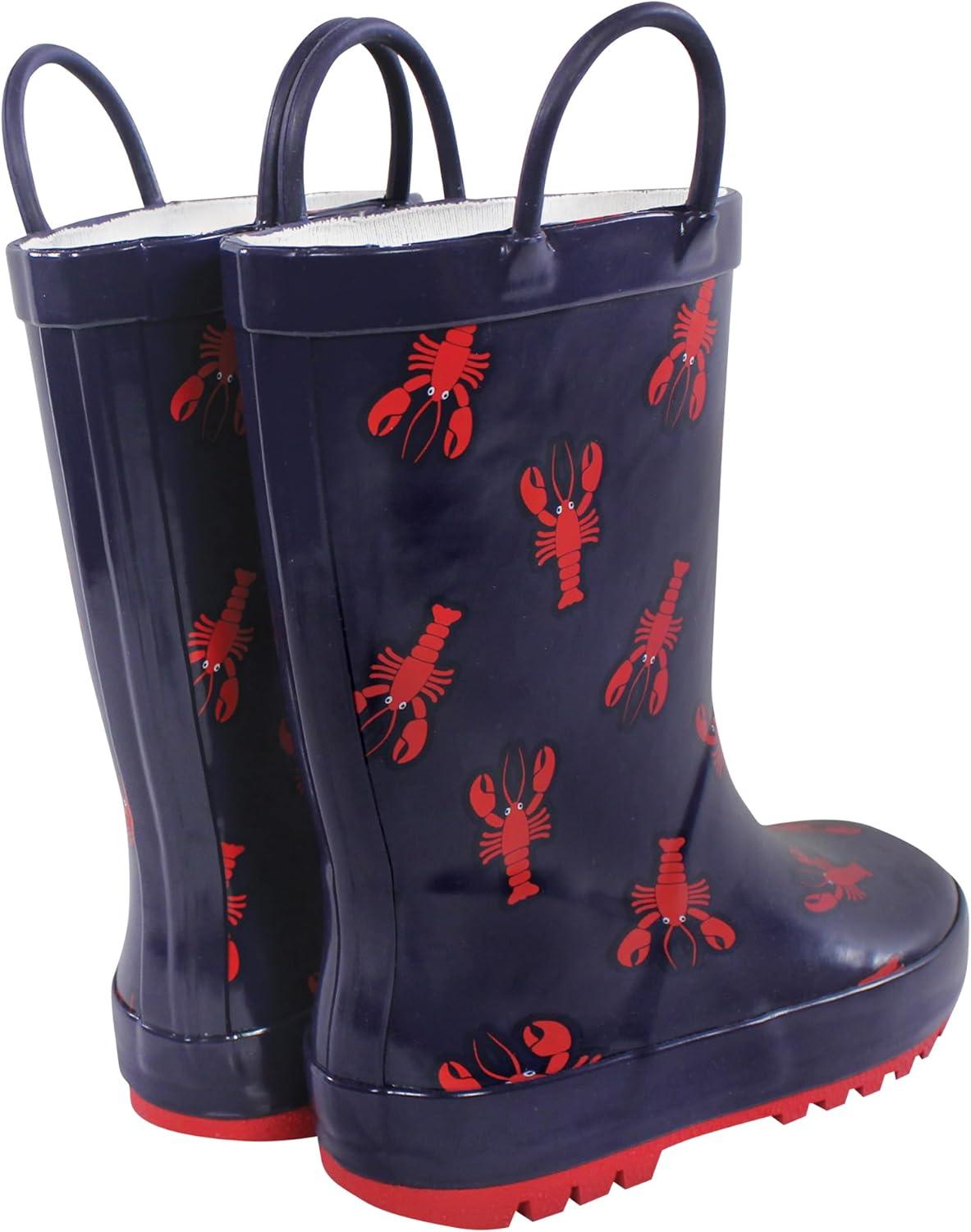 imageHudson Baby Unisex Baby and Toddler Rain BootsLobsters