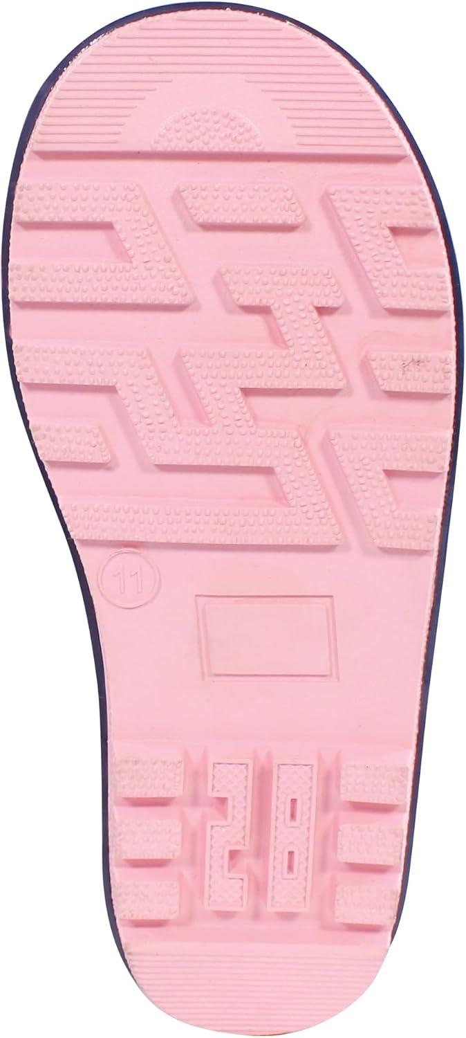 imageHudson Baby Unisex Baby and Toddler Rain BootsMidnight Pink Roses