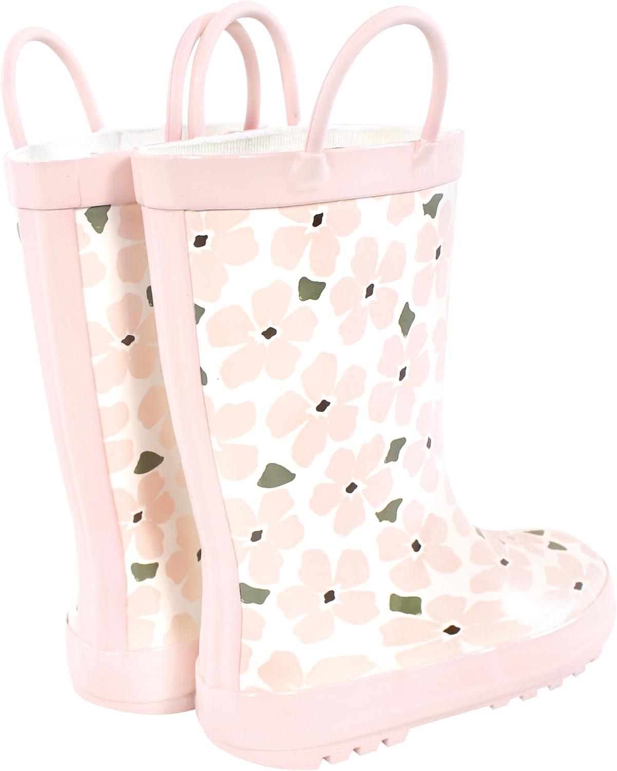 imageHudson Baby Unisex Baby and Toddler Rain BootsPink Sage Floral