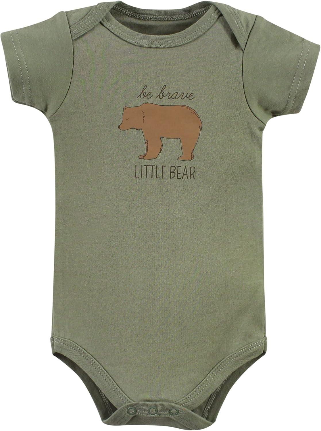 imageHudson Baby babyboys Cotton Bodysuits 3packForest Deer