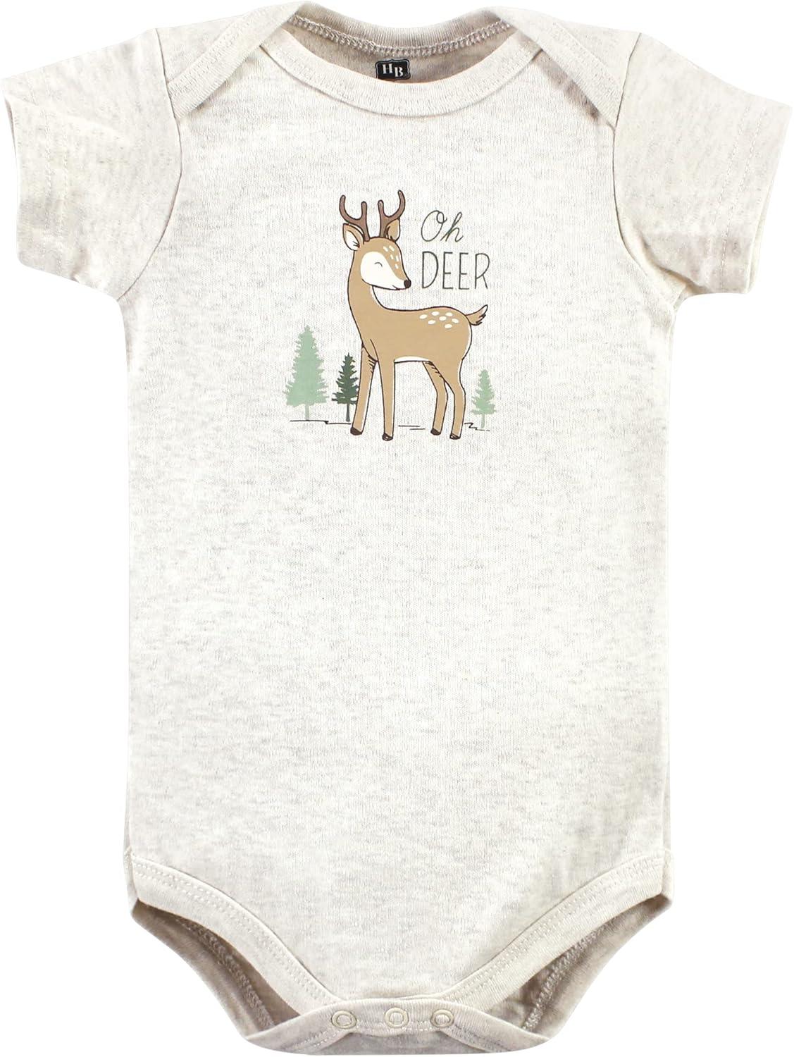 imageHudson Baby babyboys Cotton Bodysuits 3packForest Deer