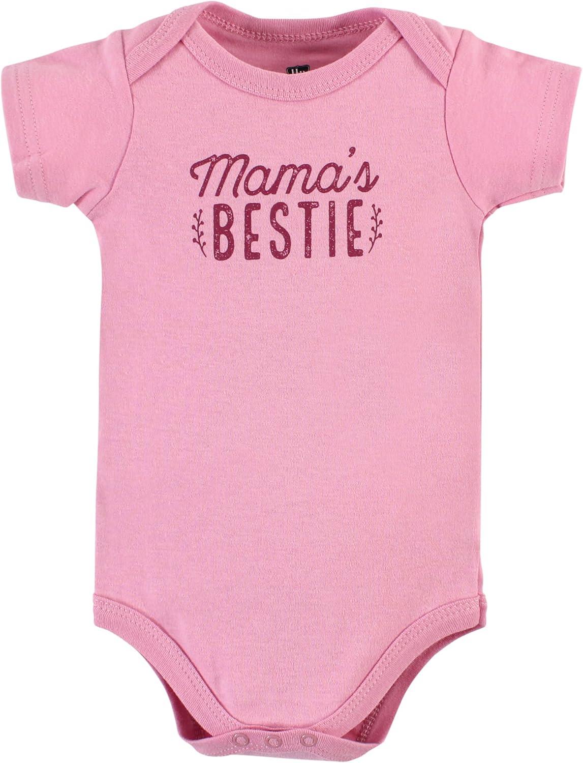 imageHudson Baby babyboys Cotton Bodysuits 3packLittle Love Flowers