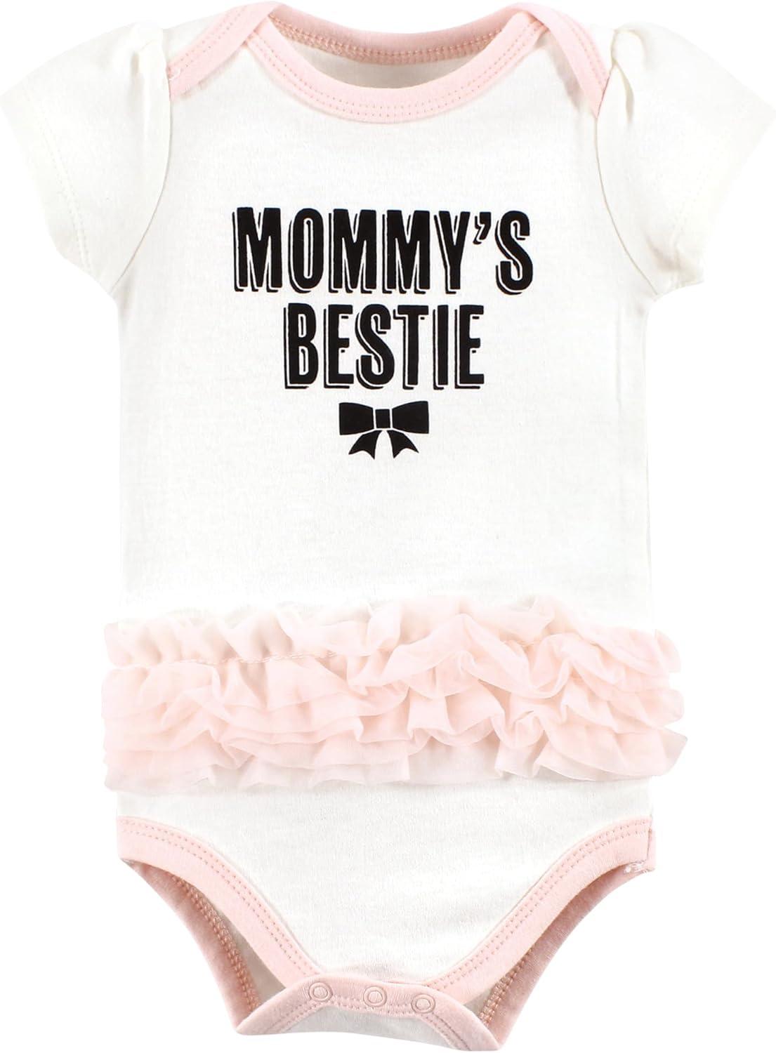 imageHudson Baby babyboys Cotton Bodysuits 3packMommys Bestie Leopard Tutu