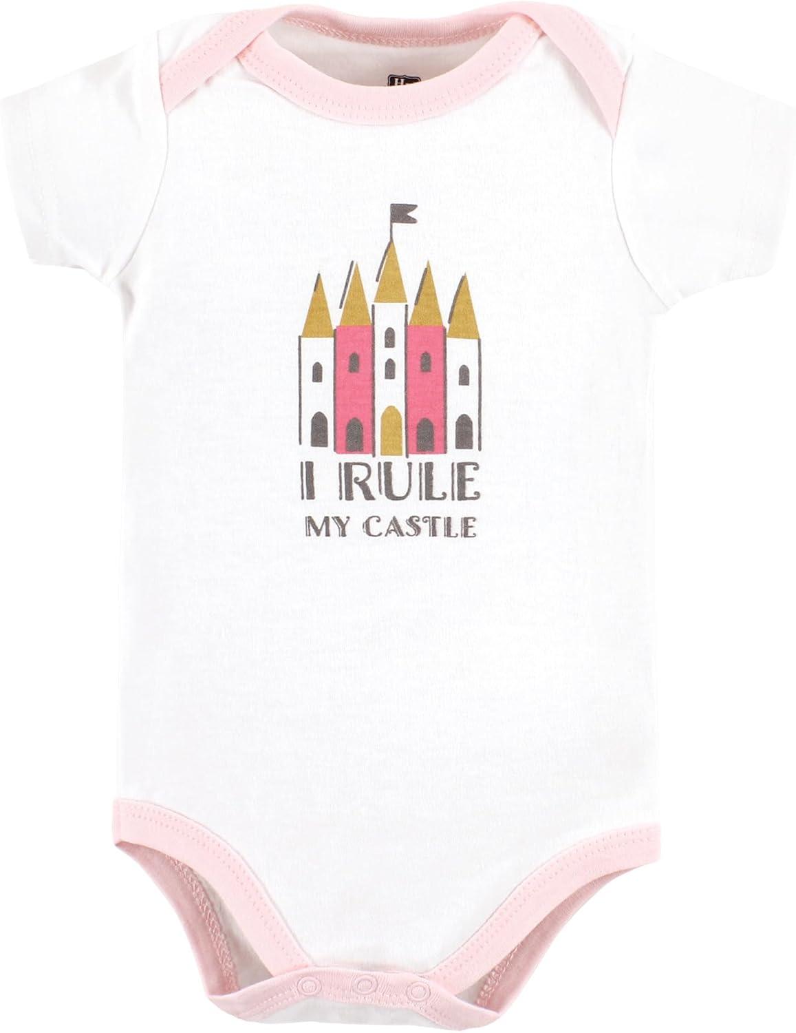 imageHudson Baby babygirls Cotton Bodysuits 5packPrincess Castle