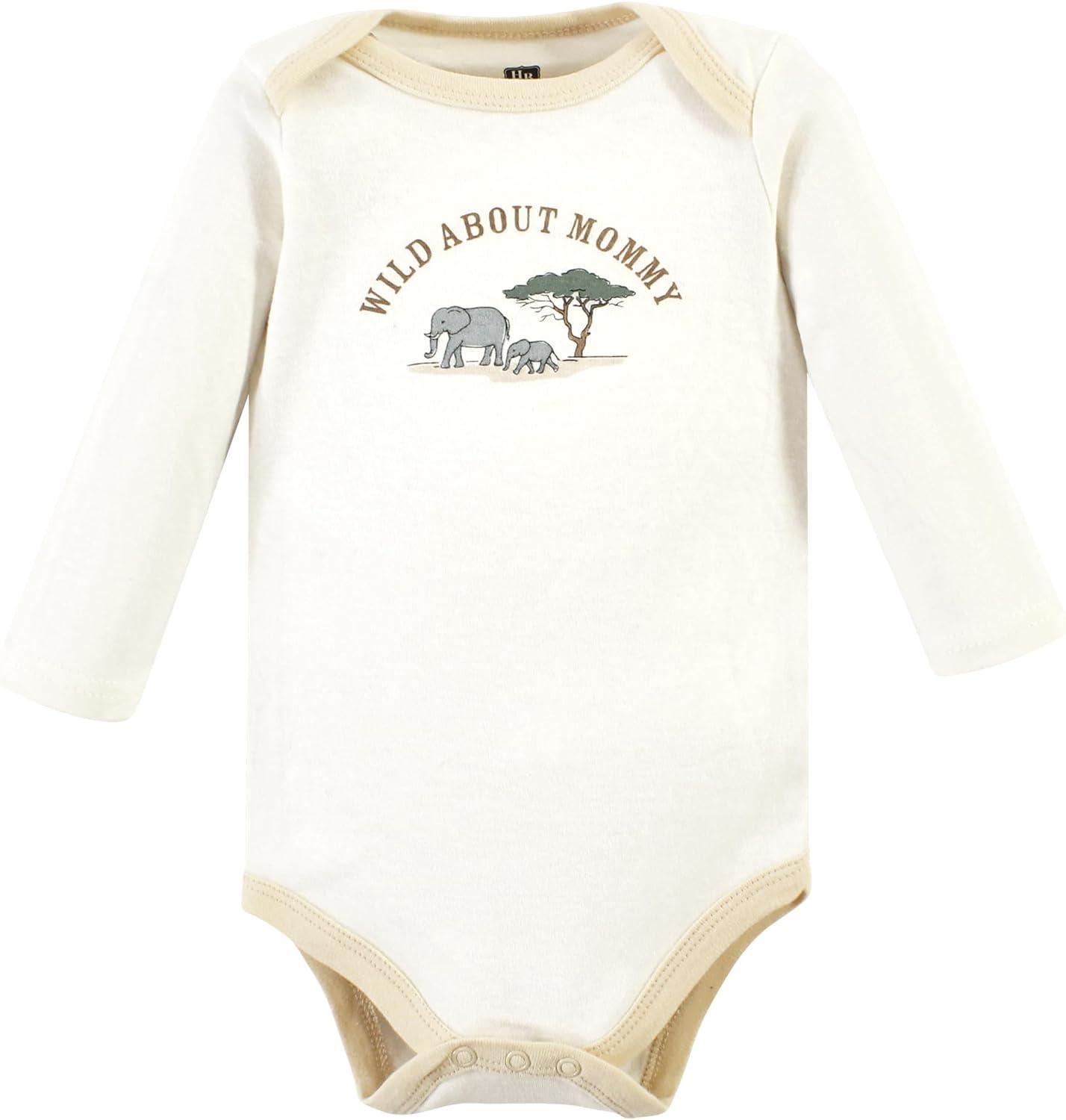 imageHudson Baby unisexbaby Cotton Longsleeve Bodysuits 5packGoing on Safari