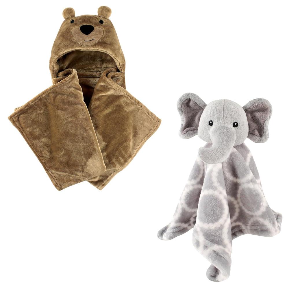 imageHooded Blanket ampamp Security BlanketBearGray Elephant