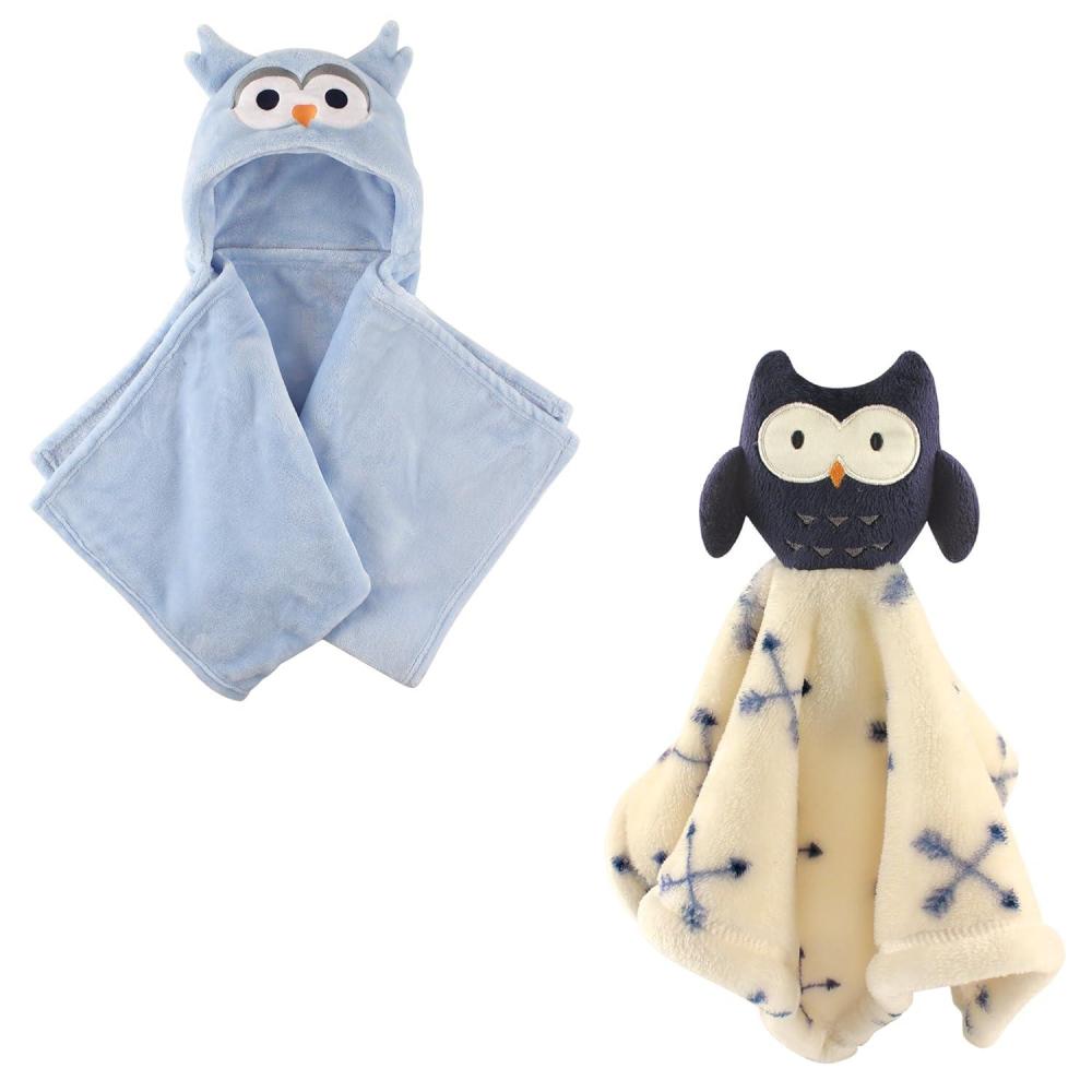 imageHooded Blanket ampamp Security BlanketBlue OwlBoy Owl