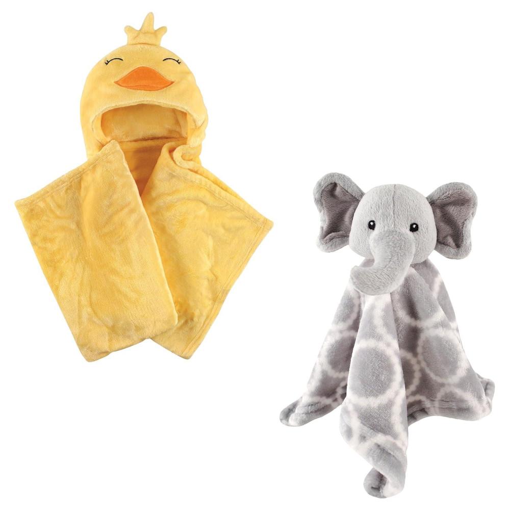 imageHooded Blanket ampamp Security BlanketDuckGray Elephant