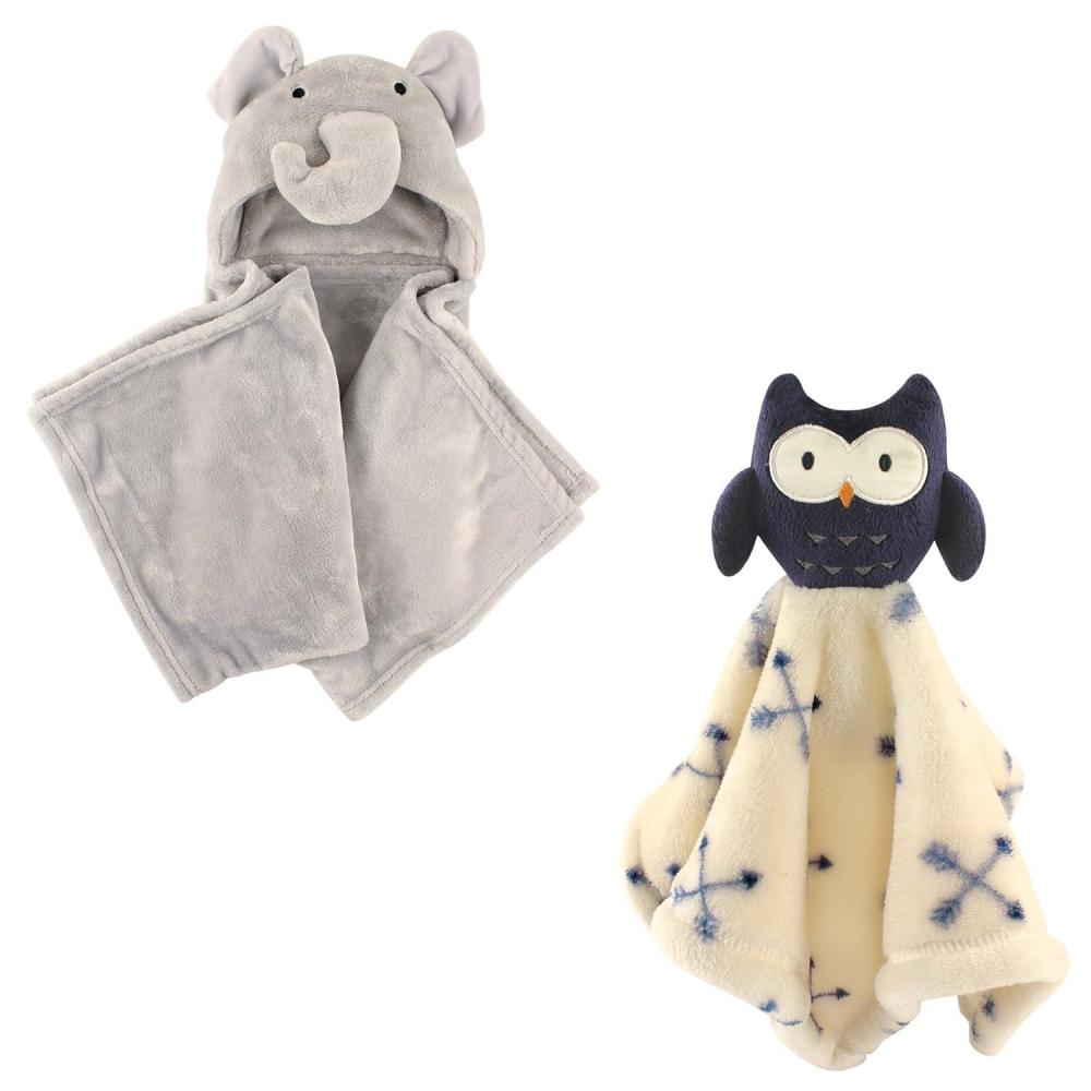imageHooded Blanket ampamp Security BlanketGray ElephantBoy Owl