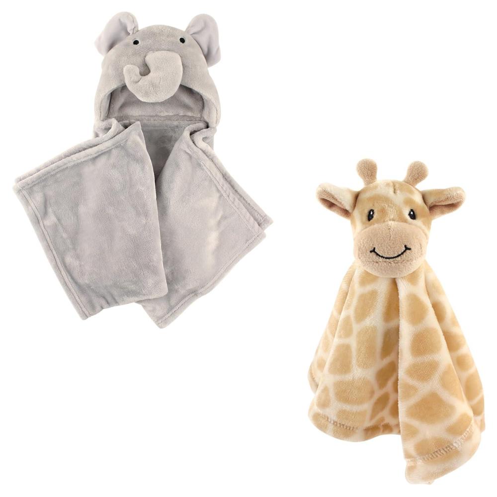 imageHooded Blanket ampamp Security BlanketGray ElephantGiraffe