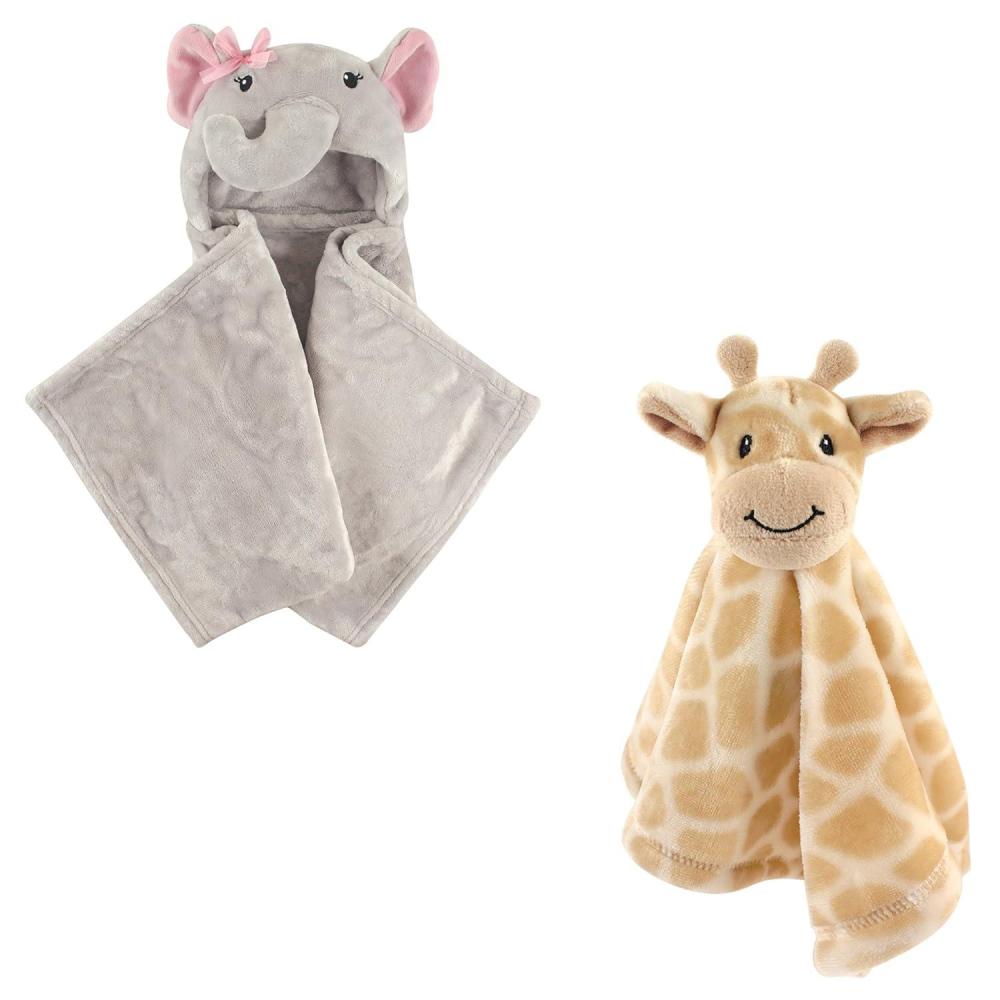 imageHooded Blanket ampamp Security BlanketPretty ElephantGiraffe