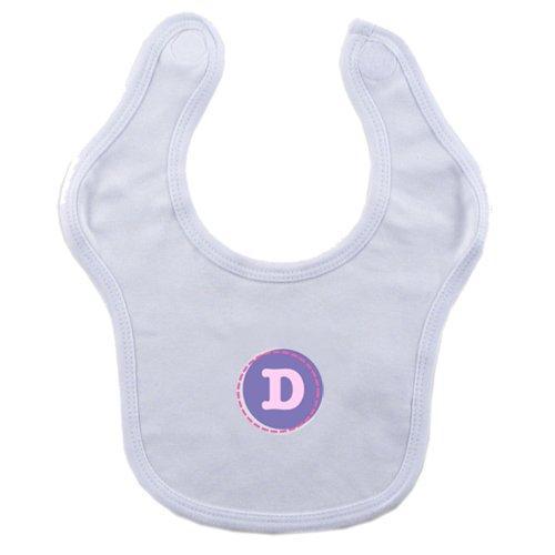 imageHudson Baby Personalized Initial Bib D Girl PinkWhite