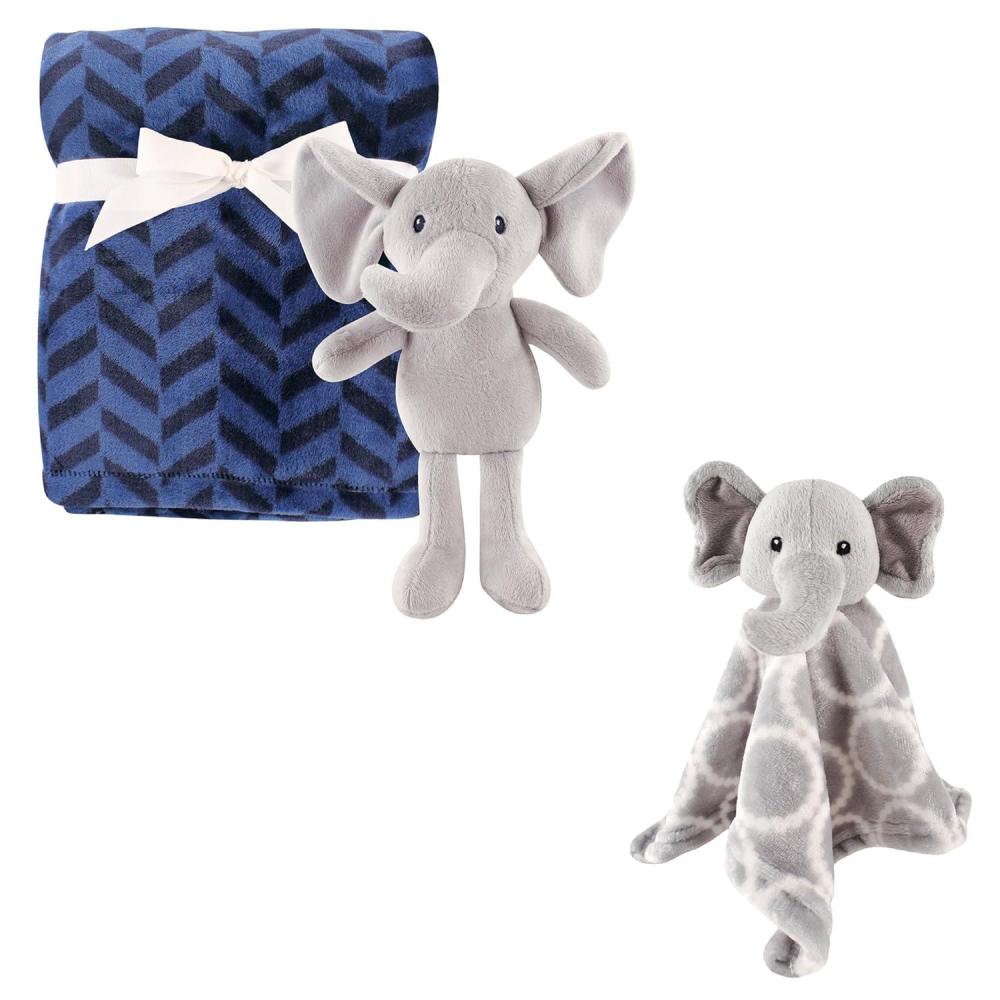 imageHudson Baby Plush Blanket Security Blanket ampamp ToyBoy ElephantGray Elephant