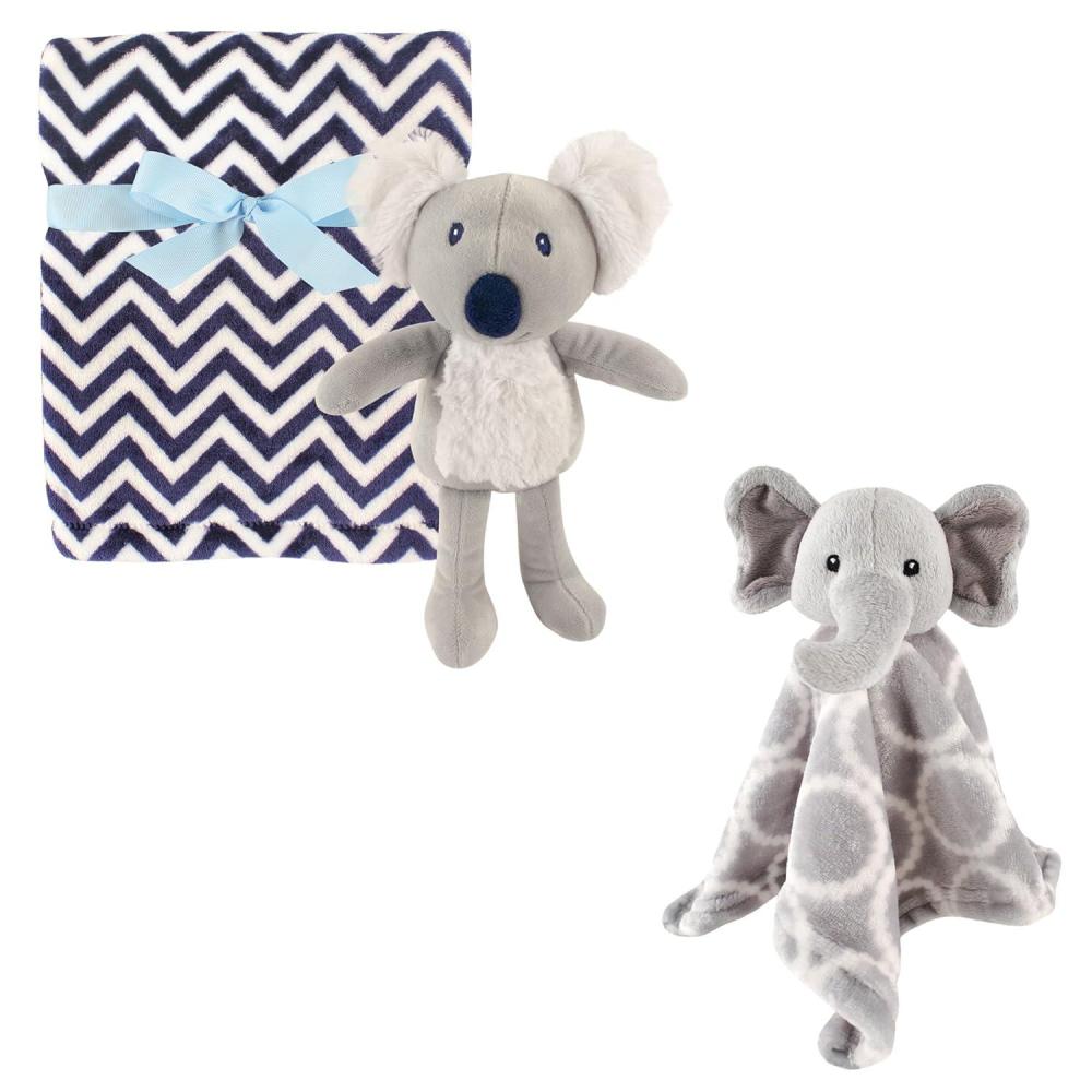 imageHudson Baby Plush Blanket Security Blanket ampamp ToyBoy KoalaGray Elephant