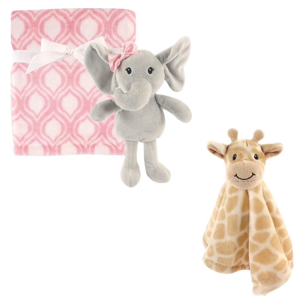 imageHudson Baby Plush Blanket Security Blanket ampamp ToyGirl ElephantGiraffe