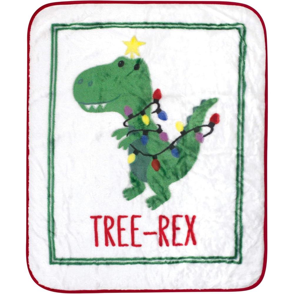 imageHudson Baby Unisex Baby High Pile Plush Blanket Moose Wonderful Time One SizeTree Rex