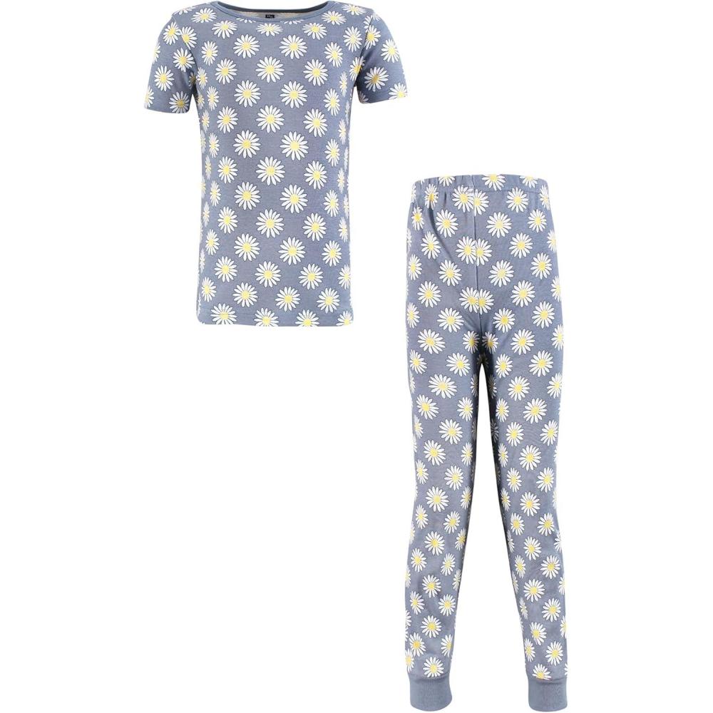 imageHudson Baby Unisex Baby and Toddler Cotton Pajama SetBlue Daisy