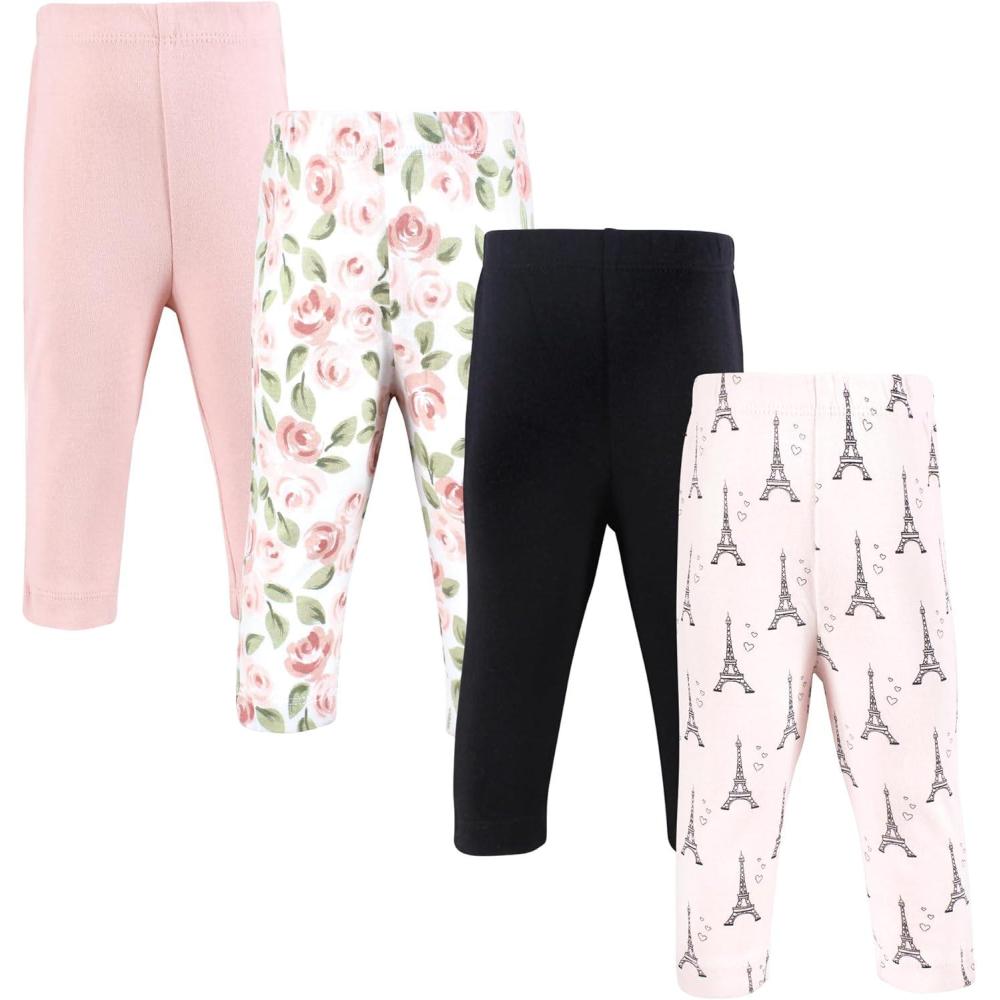 imageHudson Baby Unisex Baby and Toddler Cotton Pants and LeggingsBonjour Paris