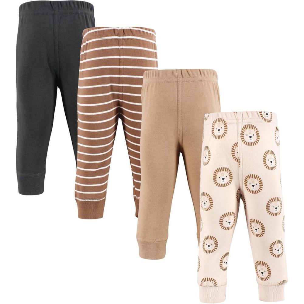 imageHudson Baby Unisex Baby and Toddler Cotton Pants and LeggingsBrave Lion