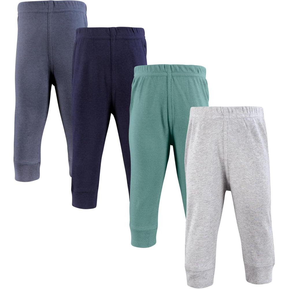 imageHudson Baby Unisex Baby and Toddler Cotton Pants and LeggingsCharcoal Teal Blue