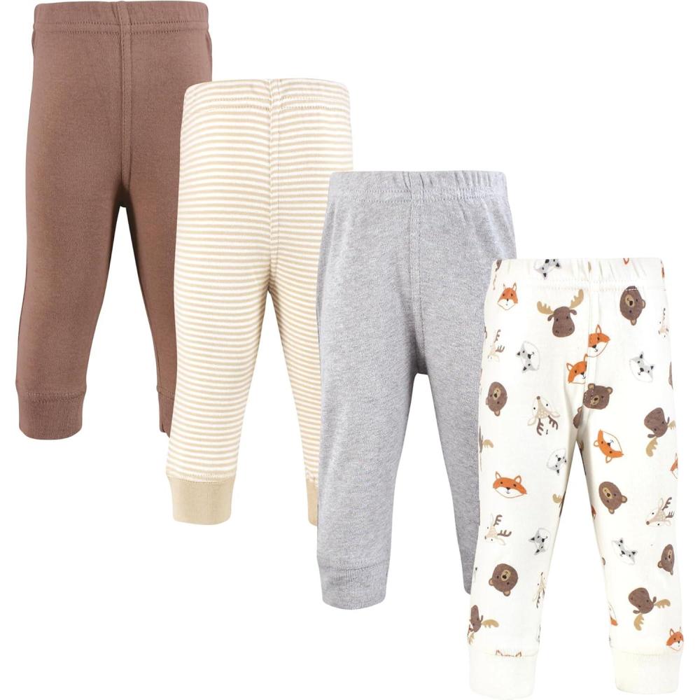 imageHudson Baby Unisex Baby and Toddler Cotton Pants and LeggingsCute Woodland