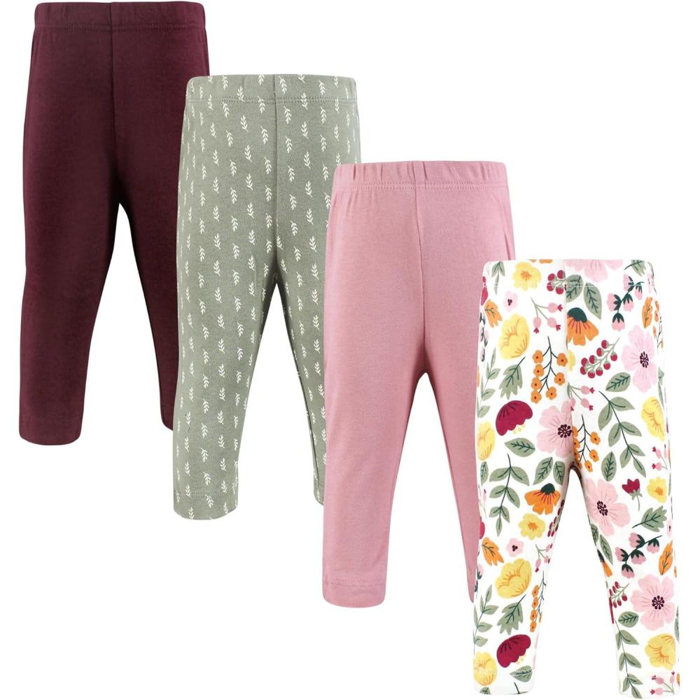 imageHudson Baby Unisex Baby and Toddler Cotton Pants and LeggingsFall Botanical