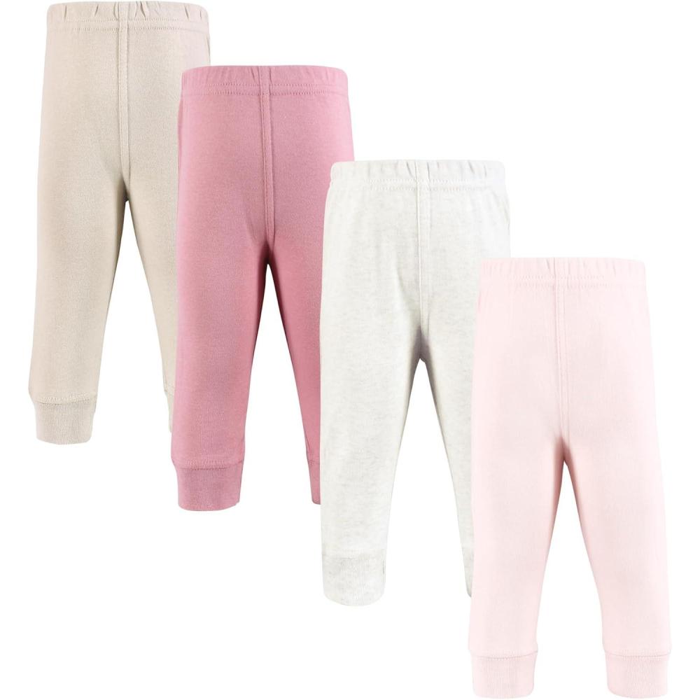 imageHudson Baby Unisex Baby and Toddler Cotton Pants and LeggingsMauve Neutral