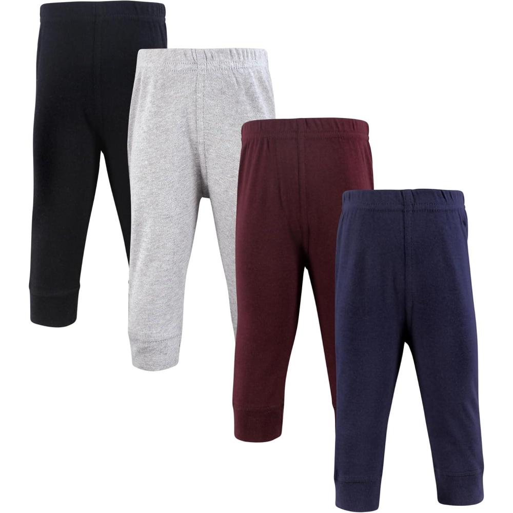 imageHudson Baby Unisex Baby and Toddler Cotton Pants and LeggingsNavy Burgundy Black