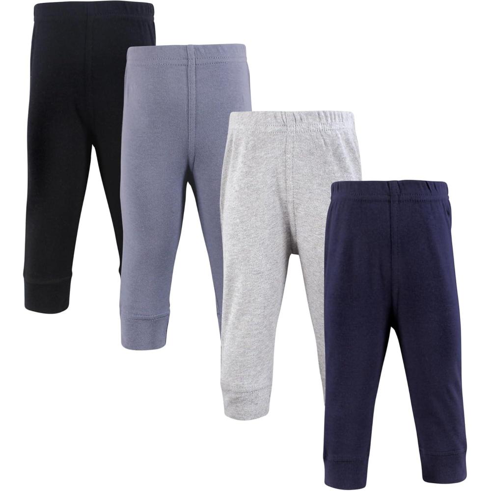 imageHudson Baby Unisex Baby and Toddler Cotton Pants and LeggingsNavy Gray Black