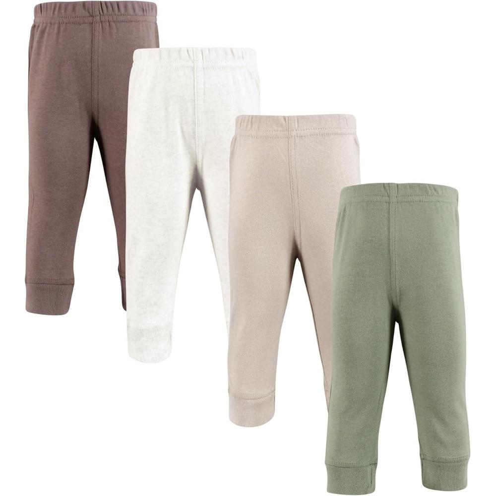 imageHudson Baby Unisex Baby and Toddler Cotton Pants and LeggingsNeutral Olive